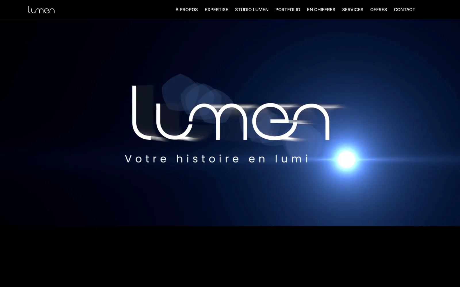 Studio Lumen website redesign. Before